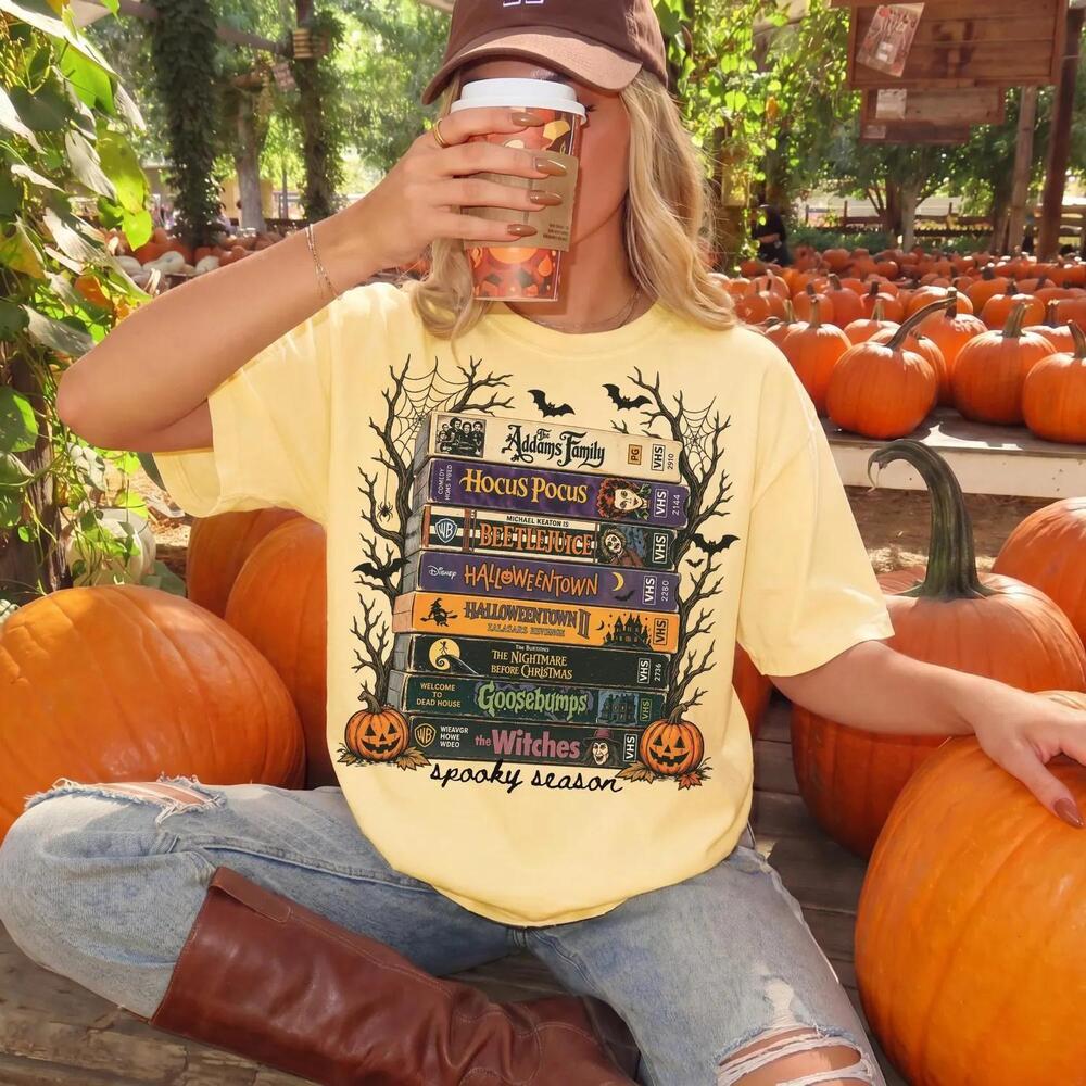 Halloween VHS Retro Spooky Season Horror Movie T Shirt